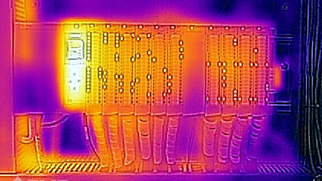 Teplotní snímek systému